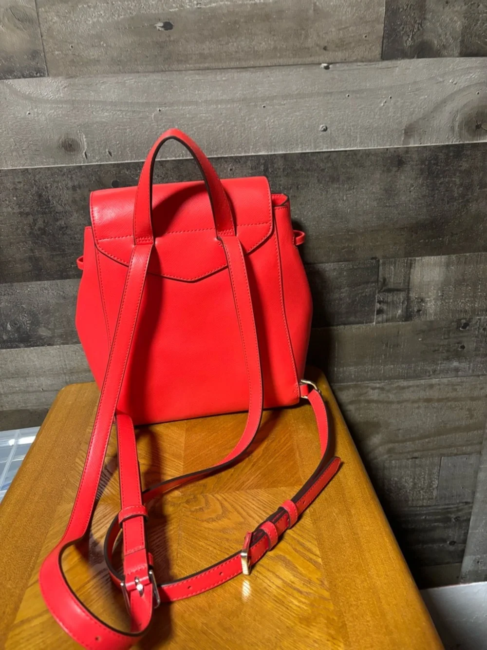 kate spade Red/orange Leather Small Backpack Like New
